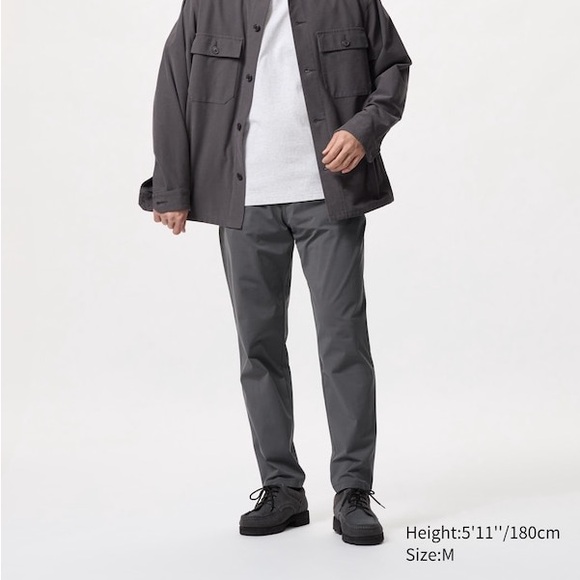 NWT Uniqlo Men’s Ultra Stretch Active Tapered Pants Gray L - Picture 1 of 7